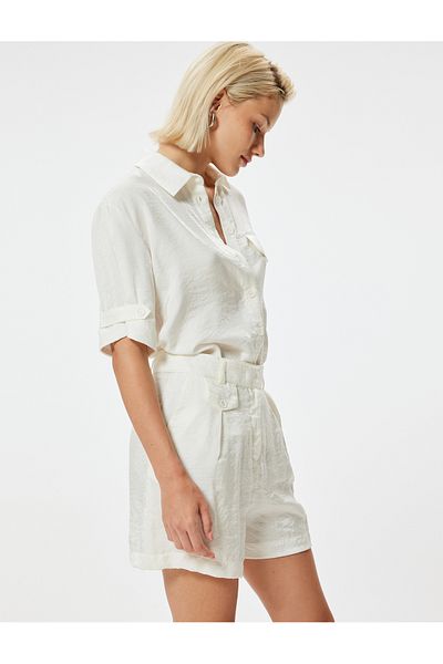 Koton Bequeme High Waist Mini Shorts - Taschen