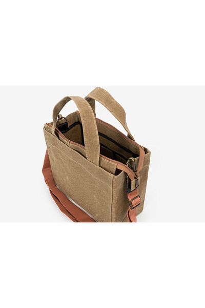 MANDOSİ Vienna Bag Zippered Canvas Strap Shoulder and Hand Bag Tote Bag Daily Use