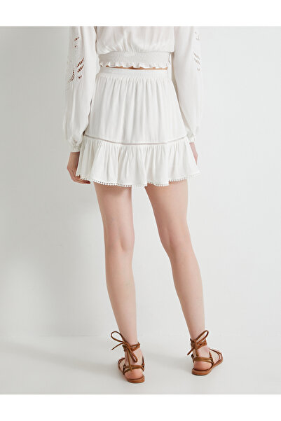 Koton Viskózová minisukně - elastický pas a volán
