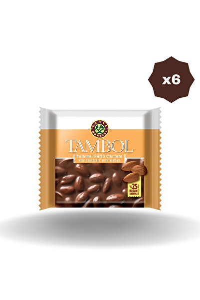 Kahve Dünyası KAHVE DÜNYASI TAMBOL BADEMLİ ÇİKOLATA 77 GR - (6 ADET)