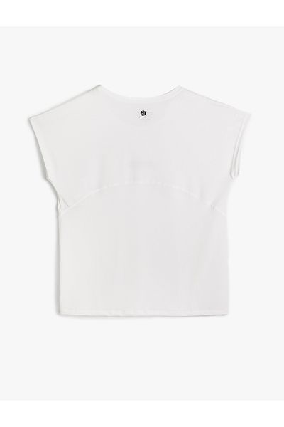 Koton Tricou sport fără mâneci, cu umăr dezactivat, până la șold, decolteu