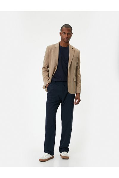 Koton Slim Fit Blazer Jacket - Λεπτομέρεια με κουμπιά και τσέπη