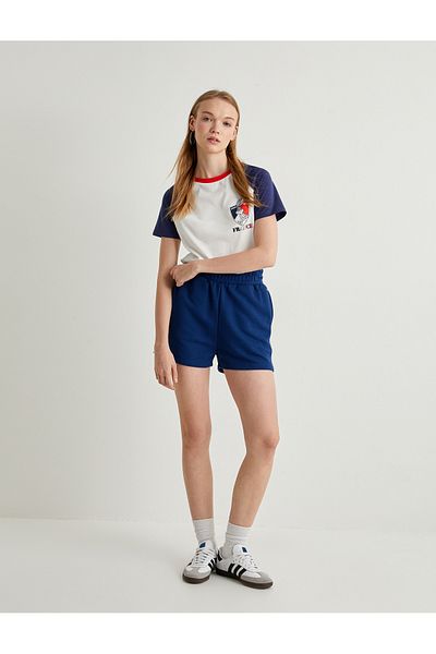 Koton Bugs Bunny Licensed T-Shirt - Color Block, Short Sleeve, Crew Neck