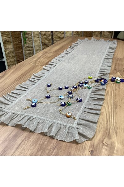 OYA home Fırfırlı Füme Runner- 45*150 Cm