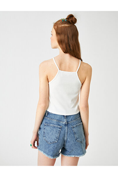 Koton Halter Collar Floral Printed Undershirt