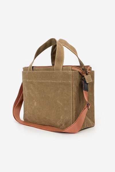 MANDOSİ Vienna Bag Zippered Canvas Strap Shoulder and Hand Bag Tote Bag Daily Use