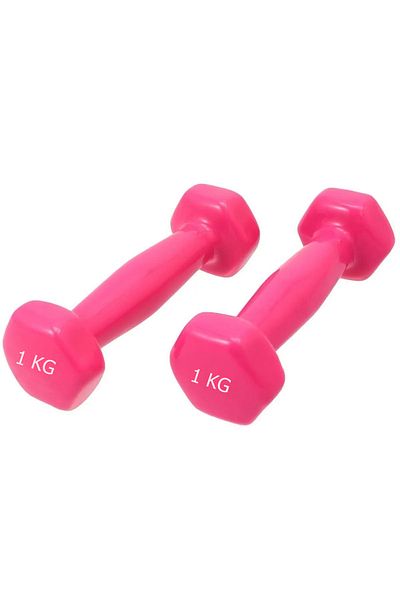 Jet Lux Iron Dumbbell 1 kg X 2 Pieces Cast Iron Dumbell Set Vinyl 2 Piece Dumbbell Set