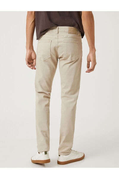 Koton Basic-Webhose mit Knopfdetail, 5 Taschen