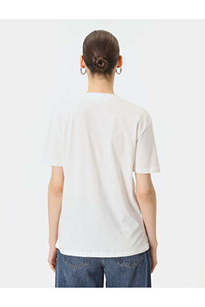 Koton T-Shirt s krátkým rukávem Crew Crew Pohodlný střih