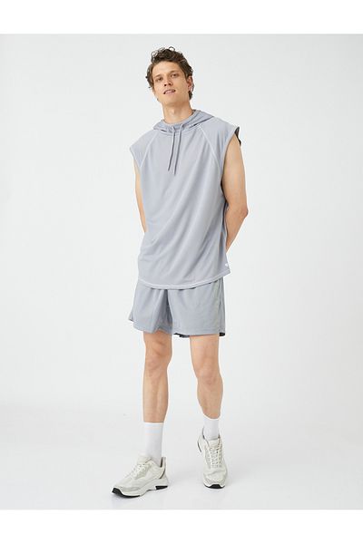 Koton Sports Tank Top με κουκούλα με λεπτομέρεια ραφής Αμάνικο