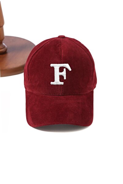 ŞapkaMania Șapcă din piele intoarsa cu litere în relief F