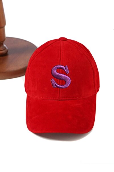 ŞapkaMania Purple S Letter Suede Hat