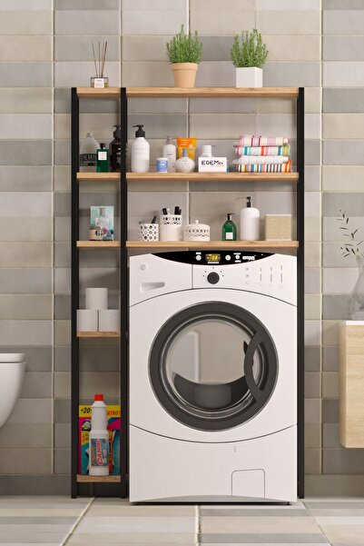 ODİNA Çamaşır Makinesi Üstü Düzenleyici BOL RAFLI COK AMAÇLI Banyo Rafı Çamaşır Makinası DOLABI