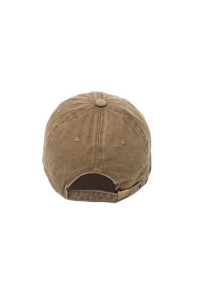 ŞapkaMania N College Lettered Washable Baseball Cap