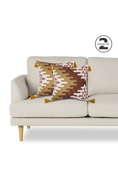 Donetella 2- Pieces Modern 45x45 Throw Pillow Cover - Decorative Covers for Cushions, Filling Not Included