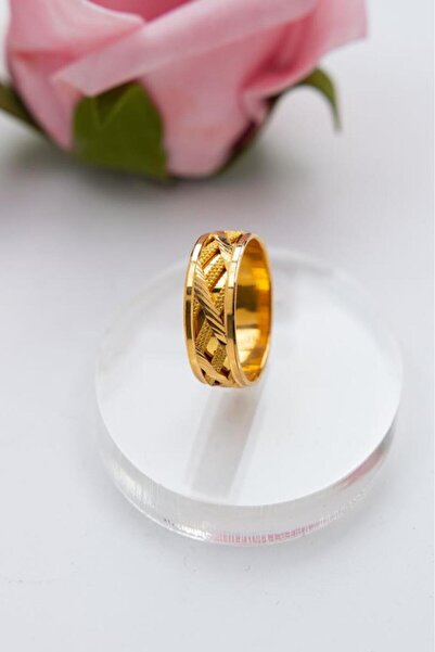 latif kuyumcu 22 Ayar Altın Kalemli Alyans Nişan Yüzüğü LKYZK1531