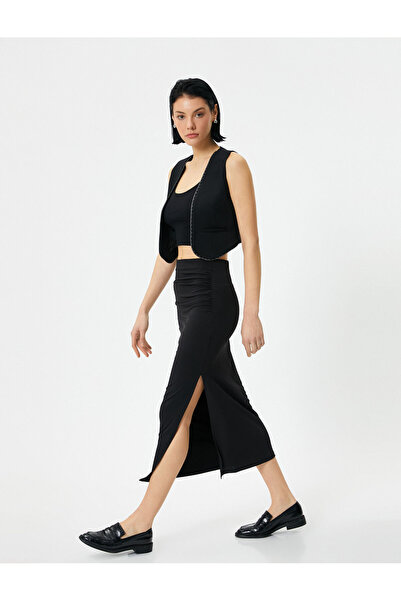 Koton Μίντι φούστα με ντραπέ στο πλάι