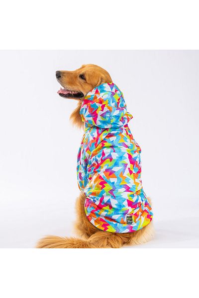 Pawstar Mosaic Fleece Medium and Large Breed Dog Coat Dog Raincoat Dog Dress Dog Outfit