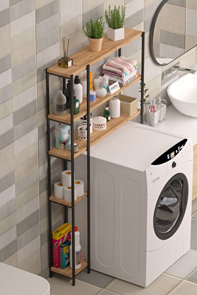 ODİNA Çamaşır Makinesi Üstü Düzenleyici BOL RAFLI COK AMAÇLI Banyo Rafı Çamaşır Makinası DOLABI