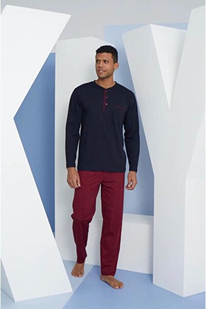 İpek Set de pijamale cu mânecă lungă bumbac 100% pentru bărbați