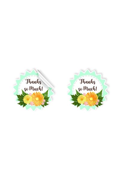 anka design 48 Pieces of Art Stickers - Packaging and Shipping Labels (4X4Cm) - Thanks so Much