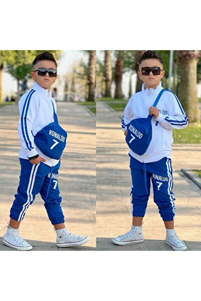 demir kids Erkek cocuk spor cantalı esofman takımı