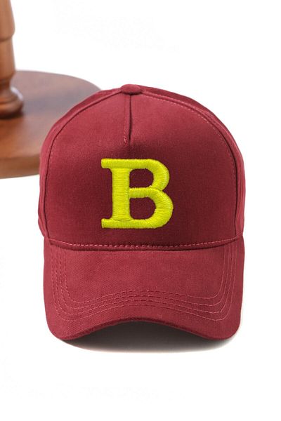 ŞapkaMania Luxury Gabardine Baseball Cap with Letter B