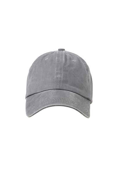 ŞapkaMania N College Lettered Washable Baseball Cap