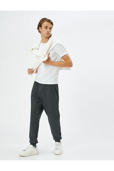 Koton Jogger-Jogginghose mit Spitzenbund und Taschendetail