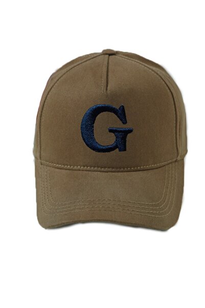sapkamania Navy Blue Letter G Luxury Gabardine Baseball Cap