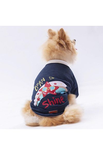 Pawstar Navy Blue Shine Cat Dog Sweati - Cat Dog Outfit