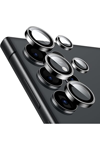 Samsung S24 Ultra ve S23 Ultra için  Renkli  Kamera Lens Ve Camı Koruyucu Uyumlu