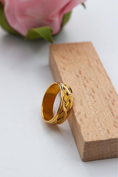 latif kuyumcu 22 Ayar Altın Kalemli Alyans Nişan Yüzüğü LKYZK1531