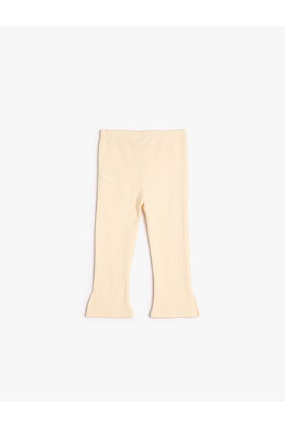 Koton Basic-Strumpfhose mit spanischem Bein, Camisole, elastische Taille, Baumwolle
