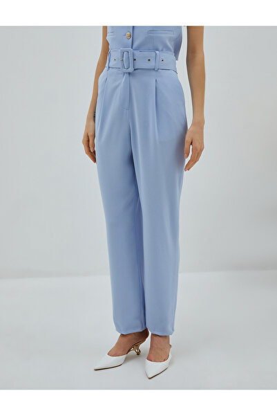 Koton Kemerli Havuç Pantolon Pileli Cepli