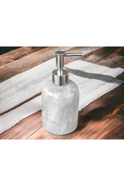 Urestone Mermer Sıvı Sabunluk-Gold-Gümüş Detaylı