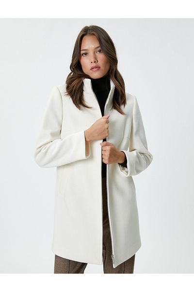 Koton Women's Ecru Coat