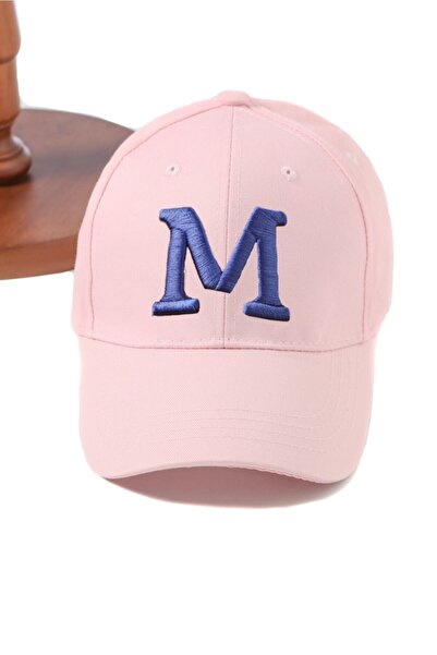 sapkamania Navy Blue M Letter Basic Baseball Cap