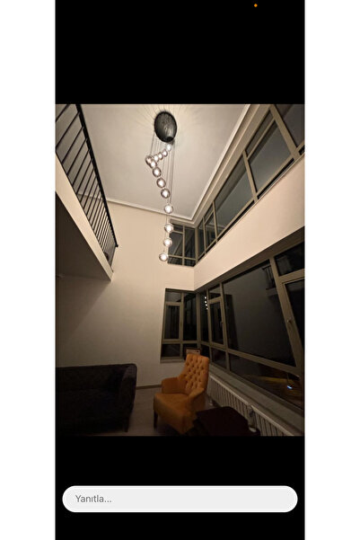 Beyaz Aydınlatma Galeri boşluğu sarkıt avize