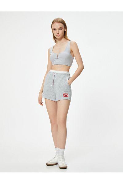 Koton V-Neck Covered Slim Fit Sports Bra