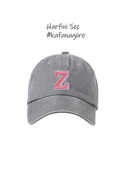 ŞapkaMania Z College Letter Washed Baseball Cap