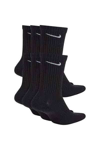 Nike Everyday Cush Crew Black 6-Piece Socks Sx7666-010