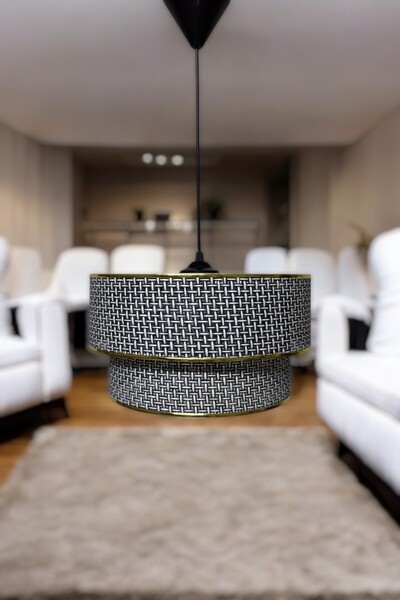 Göksu Lighting Rattan Model Katlı Sarkıt Avize Oturma Odası Salon Hol Antre Y...