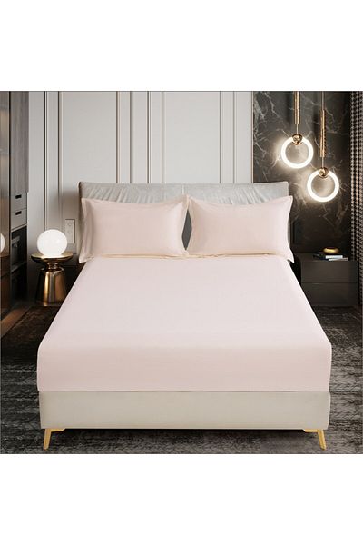 Donetella Fitted Sheet - Fits 200x200 Cm Super King Size 3 Pcs - 35 Cm Deep Pocket