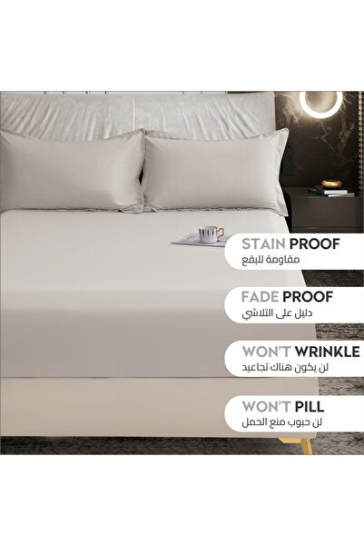 Donetella Fitted Sheet Set – 120x200 cm Twin Size, 1 Sheet + 1 Pillowcase, 30 cm Deep Pocket