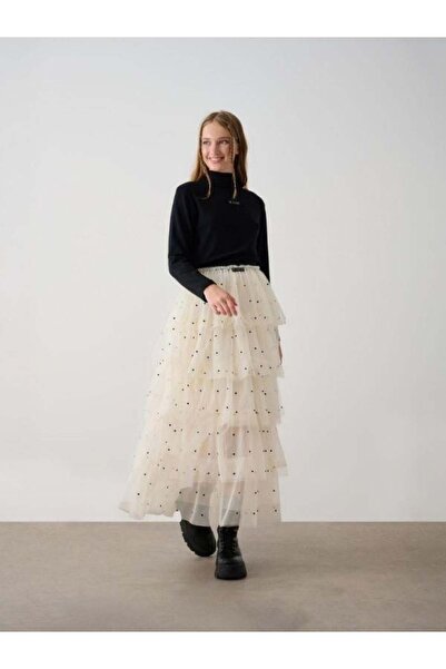 Zekids Момичешка блуза с полуриза и рибарска яка