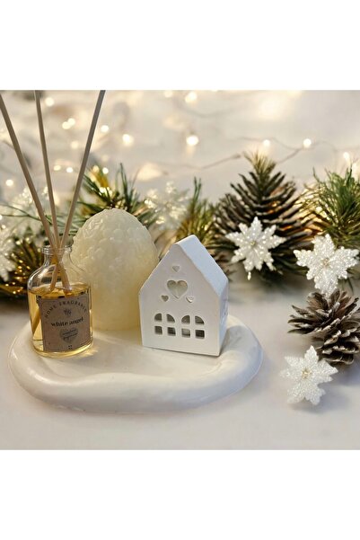 MissTulinaKozmetik Çiçek desenli mum ve tealight mumluk seti sunum tağı hediye