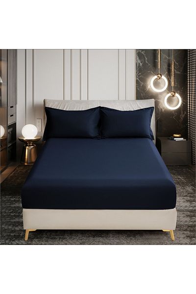 Donetella Fitted Sheet Set – 150x200 cm Queen Size, 1 Sheet + 2 Pillowcases, 30 cm Deep Pocket
