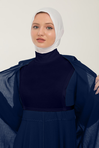 Sonbaharmoda Γυναικείο εσώρουχο Navy Blue - Γιακάς με μανίκια, ζιβάγκο, μηδενικό μανίκι, ελαστικό στο πλάι