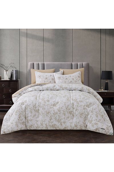 Donetella Cotton Floral Comforter Sets, 6 - Piece Fits 260 x 240 Cms King Size